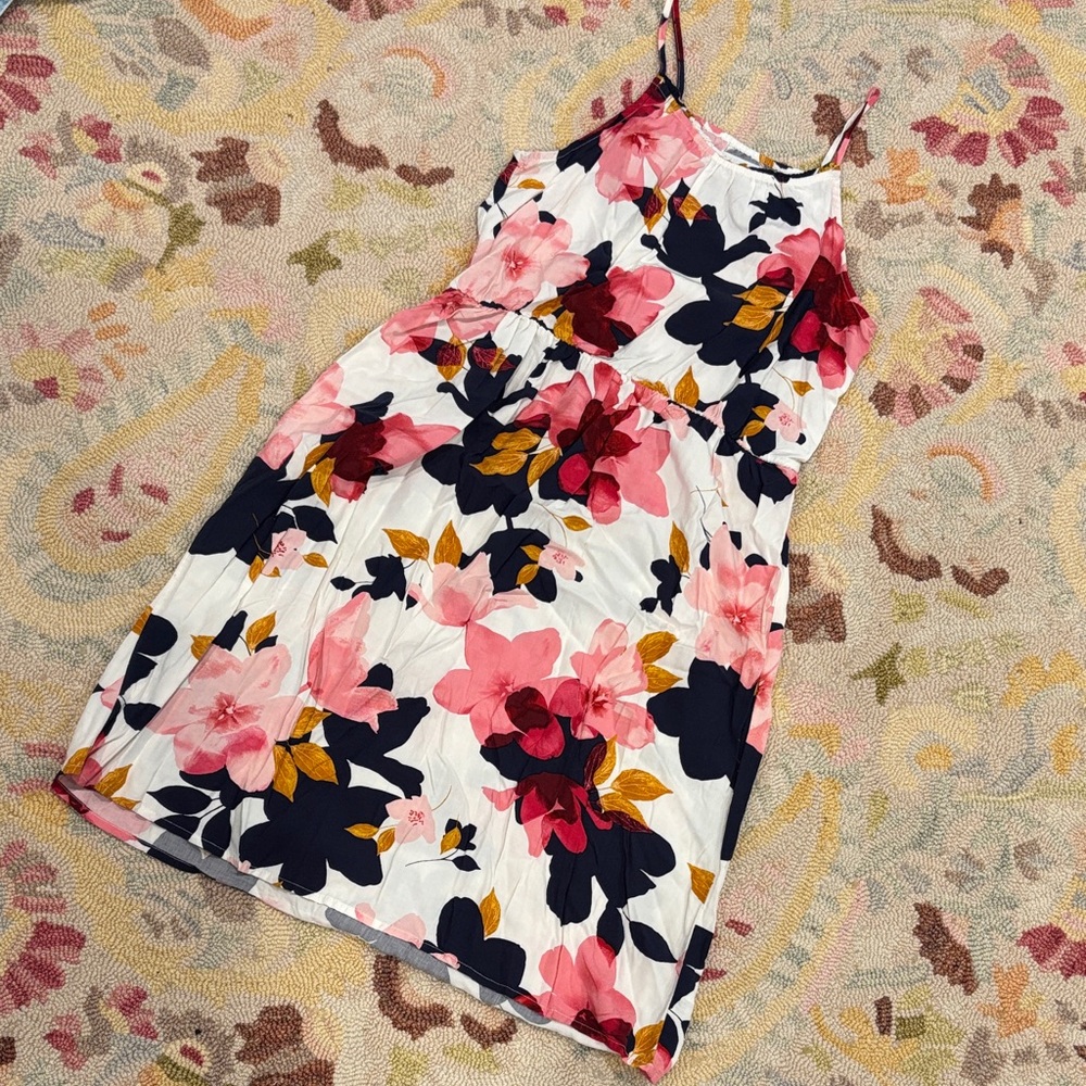 Old Navy Floral Print Dress with Pink and Navy